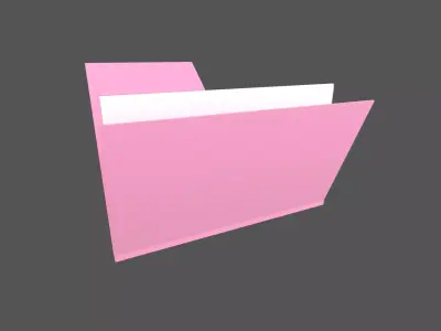 Folder v1 008 Low-poly 3D model