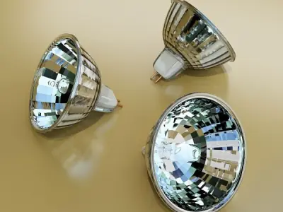 Halogen Bulb  Lamp High detail 3D model