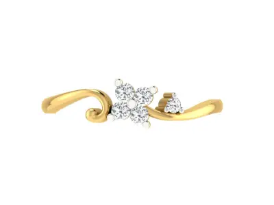 Women Ring  Render 3dm STL OBJ FBX Details 3D print model 8