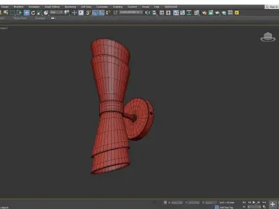 Angie Double Wall Sconce Low-poly 3D model