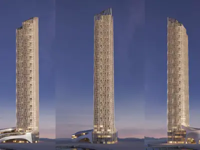 Futuristic building 42 3D model