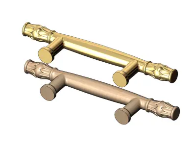 Lotus bead round push pull handle  3D print model