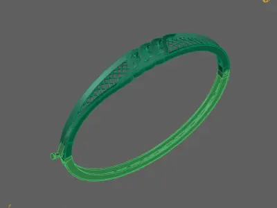 Womens Bracelets Bangles 3DM STL OBJ With Details  3D print model