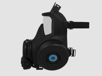 AVON FM53 Gas Mask Respirator Helmet 3D model
