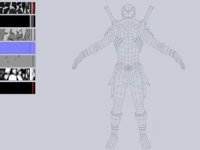 Scifi character Low-poly 3D model