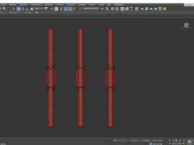 Pylon LED Double Wall Sconce Low-poly 3D model