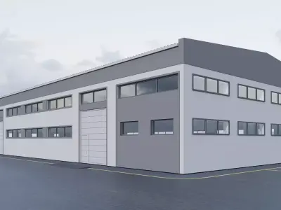 warehouse Low-poly 3D model