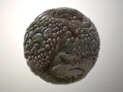 Material Skin Monster 48 Seamless PBR Texture Texture