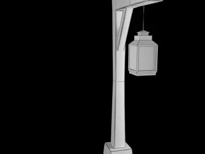 Street Lamp Old Low-poly 3D model