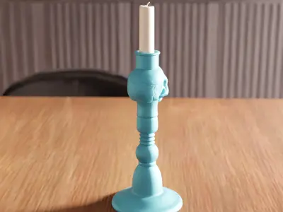 Skull Candle Holder STL File - 183 3D print model