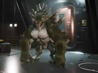 Alien D 2 Low-poly 3D model