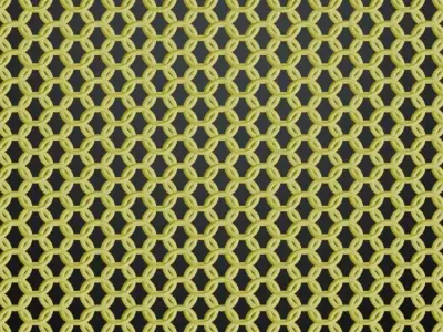 Gold Round Iron Chainmail PBR Seamless Texture