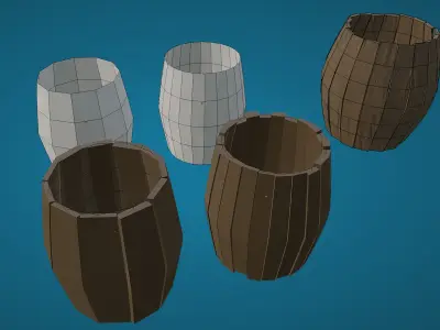 Blender 4 Procedural Planks from a 2D plain with Geometry Nodes 3D model
