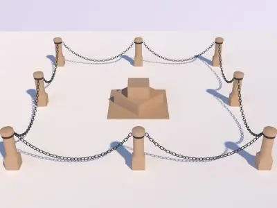 Monument street chains 3D model