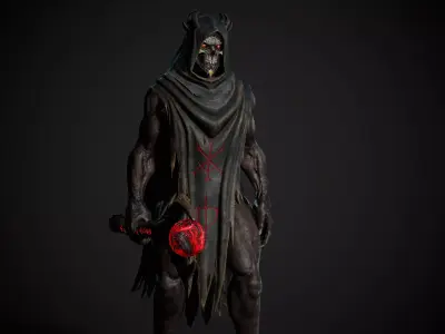 Necromancer Demon Low-poly 3D model