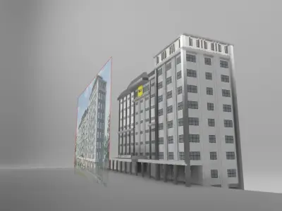 Sti building Low-poly 3D model