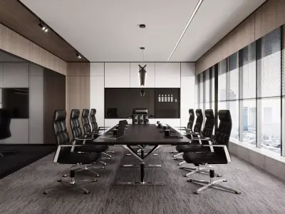 Modern Executive Conference Room 3D model