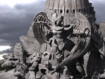 Ancient Gods Space station Kit bash 3D model