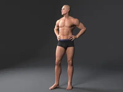  Realistic Rigged Man Vray &amp; MentalRay 