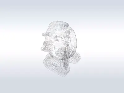 Futuristic Sci-Fi Robot Vehicle with Pilot Game Ready 90 3D model