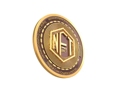NFT Coin v1 001 Low-poly 3D model