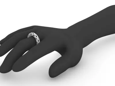 Woven Wire Ring v3  3D print model