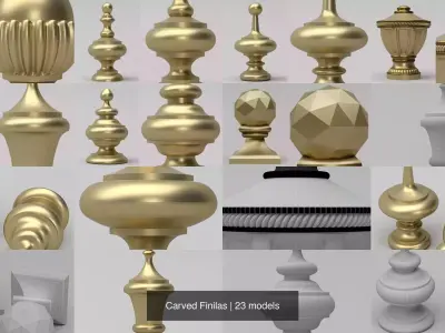 Carved Finilas 3D Model Pack