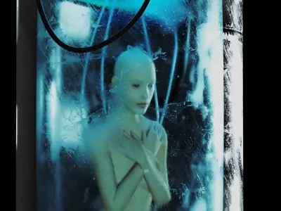 Sci-Fi Human Capsule Cyberpunk Laboratory  3D model