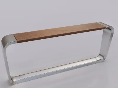 Contemporary public bench METRO40  CONNECT RAILS 3D model