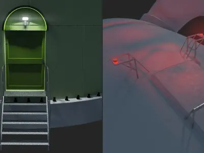 Wind Turbine Animated Riged Model Low-poly 3D model