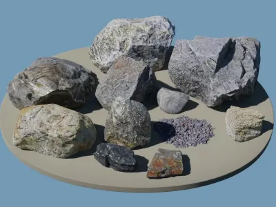 Rock Collection 01 Low-poly 3D model