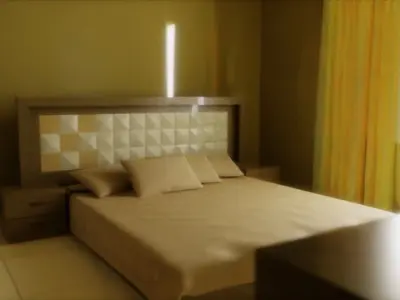 3D Bedroom Scene 3D model