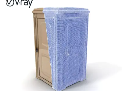 Portable Toilet Model Pack with HighQuality Textures Low-poly 3D model