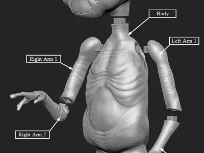 ET Alien 3D print model