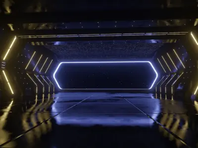 Star Wars Hangar Bay Low-poly 3D model