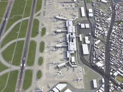 Osaka Airport Low-poly 3D model