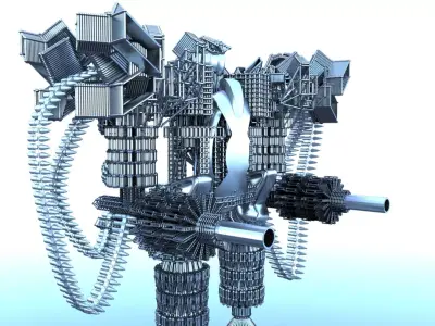 Robot Cyborg SciFI Game Character 3D model