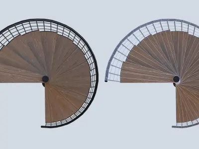 Spiral staircase Low-poly 3D model buy