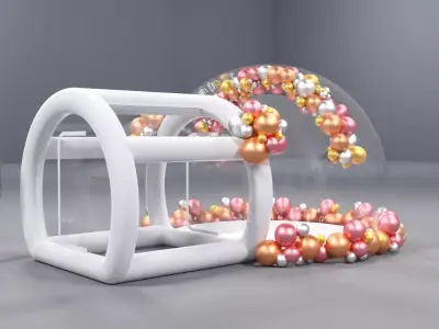 Inflatable Bubble House Dome 3 Meters Diameter 3D model