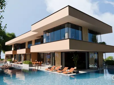 2026 Modern Modular House 18 for Blender Eevee and Cycles 3D model