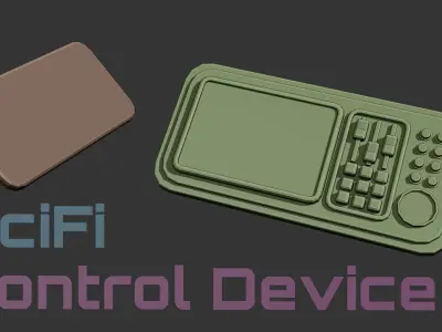 SciFi Controler Device Low-poly 3D model
