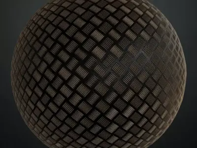 Dark Industrial Diamond Tread Plate PBR SEAMLESS Texture