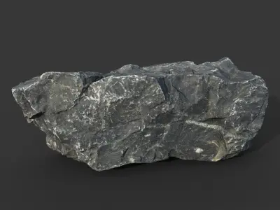 Gray Sharp Rock 220801 Photogrammetry - Ultra HD 16K Textures Low-poly 3D model