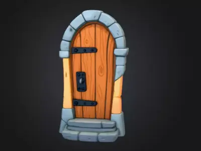 Enchanted Doorway Low-poly 3D model