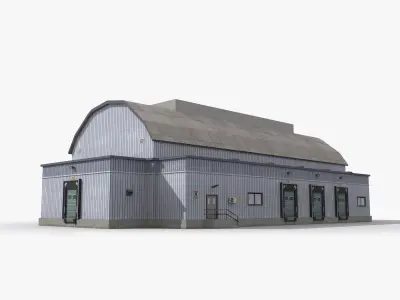 Factory x13 Low-poly 3D model