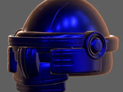 Gas mask helmet 3d model scifi Low-poly  Low-poly 3D model 155