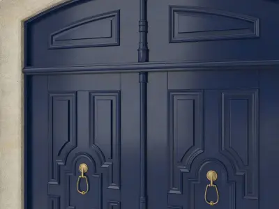 Entrance classic door 27 3D model