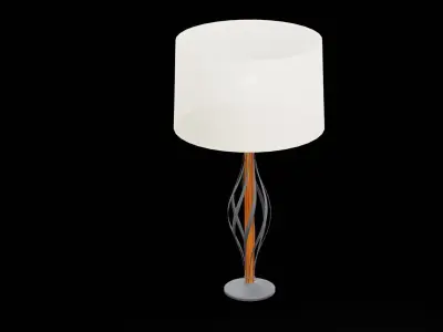 Bed Side Table Lamp Low-poly 3D model buy