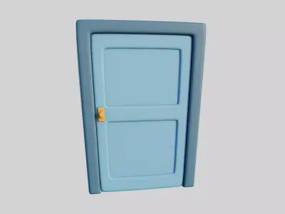 Cartoon Door 2b 3D model
