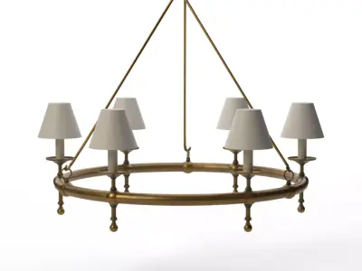 CLASSIC RING CHANDELIER HAND RUBBED ANTIQUE BRASS 3D model